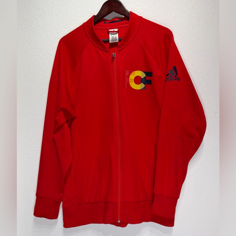 Adidas Colombia World Cup FC Red Full Zip Track Jacket XL Soccer Trefoil CF Logo